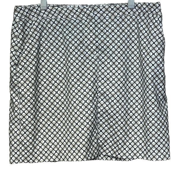 Izod golf skort white black brown patterned pockets athletic women’s size 2 - Picture 1 of 6
